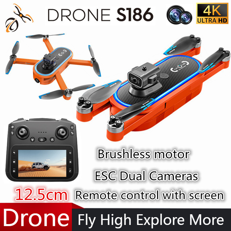 Drone Gimbal 2 Axis - 2025 S186 Drone Professionale 4K HD