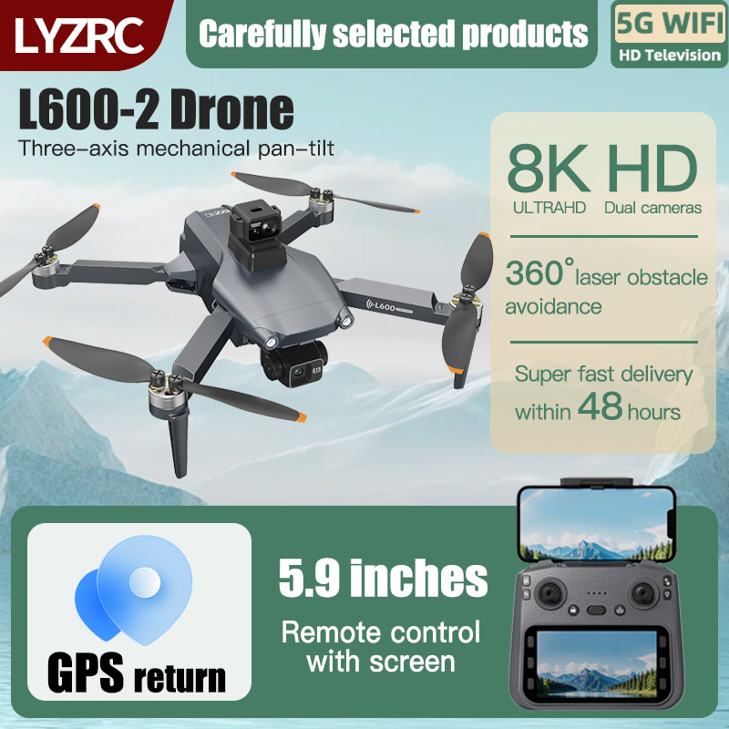 Drone Gimbal 2 Axis - LYZRC L600-2 MAX GPS Drone Gimbal